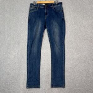 Barbell Apparel Mens 30 Slim Fit Straight Leg Jeans Blue Stretch Denim